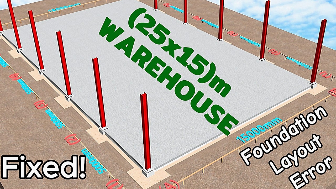 Как разметить фундамент для стальных колонн | Схема фундамента