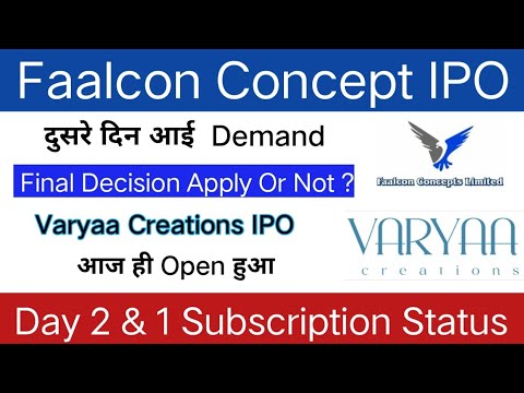 Faalcon Concept IPO GMP |  Faalcon Concept IPO Apply Or Not ? Varyaa Creations IPO |