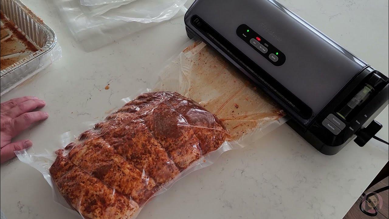 How to Use FoodSaver Vacuum Sealer Vacuum Sealing Seasoned Pork Rib