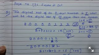 Class 8 - Page 131 - Figure it out - Q 1 | The digital root of an 8 digit number
