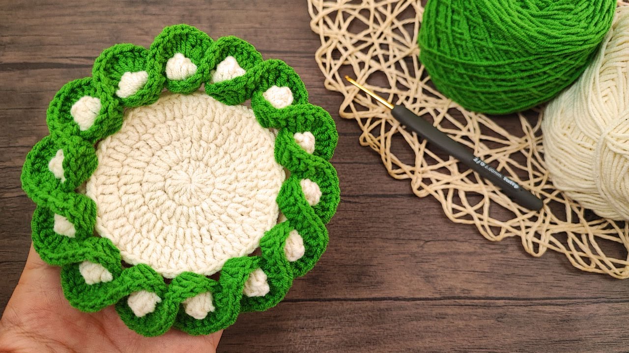 🌸 Подставка-цветок крючком (Подставка крючком для начинающих)