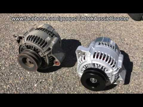 How to replace Toyota Coaster Alternator - YouTube