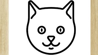 Tutorial de desenho de gato animal fofo de personagem de desenho animado  passo a passo