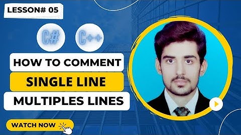 How to Comment Single Line and Multiple Lines of Code - C#