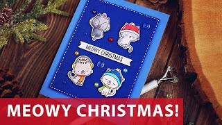 Meowy Christmas Card @AshleyTuckerDesigns