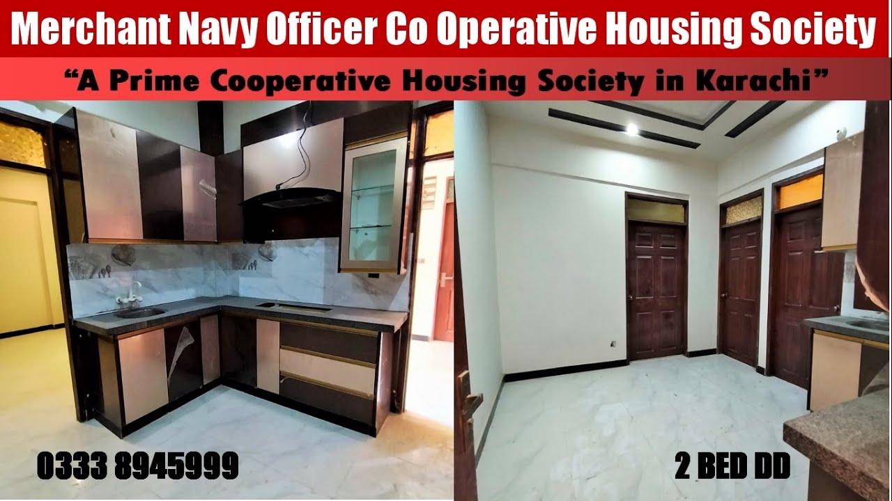 Pakistan Merchant Navy Society Scheme 33 , Brand New 2 Bedroom Drawing And Dining Room Apartment