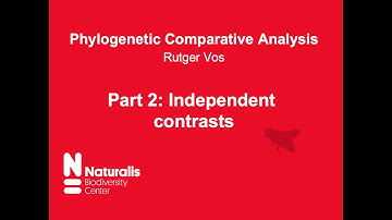 Phylogenetic comparative methods 2: independent contrasts