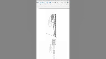 parametric Caged Ladder family done using Revit