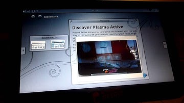 Plasma Active One welcome plasmoid