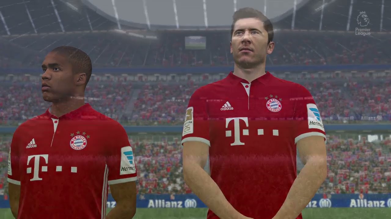 Robert Lewandowski scores for FC Bayern against AS Roma - FIFA 17 Career Mode Super League
