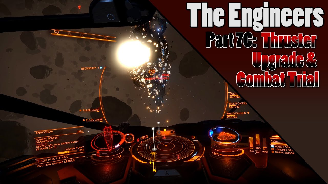 Elite Dangerous Engineers Part 7C Felicity Farseer Thrusters and Combat Trial YouTube