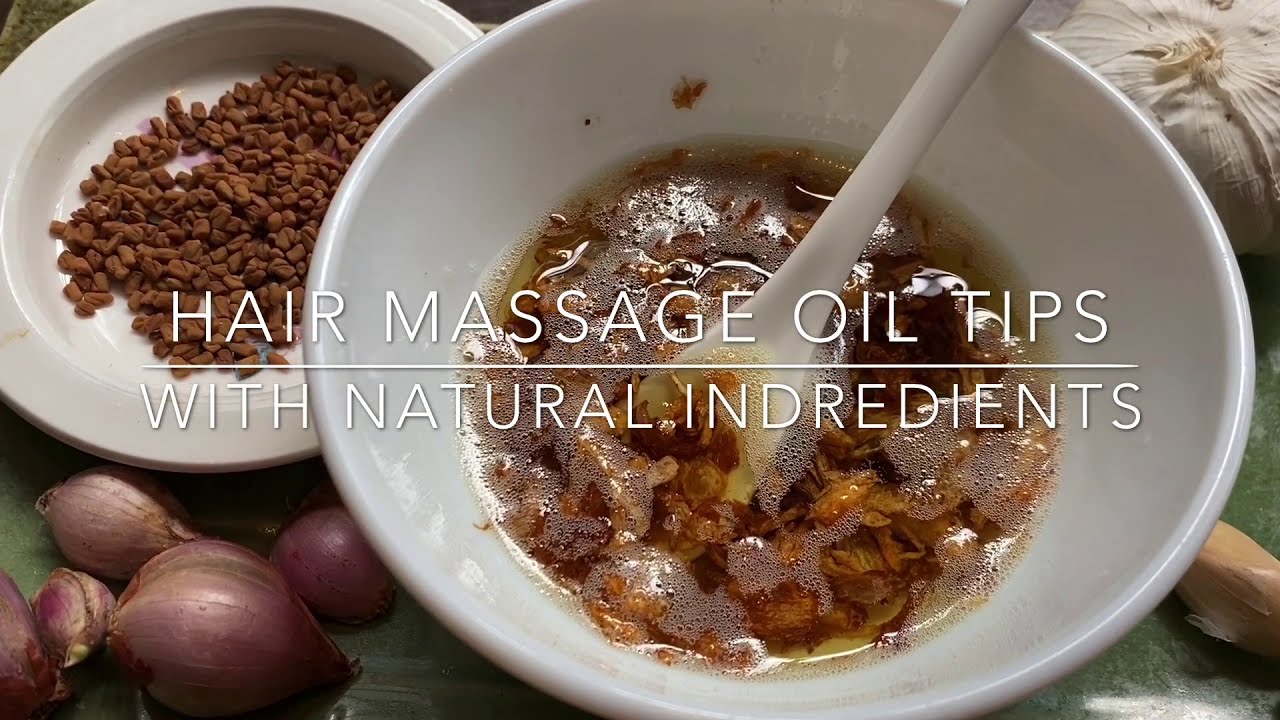 Hair Massage Oil Tips with Natural Ingredients pjkhomevideos YouTube