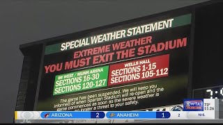 Michigan state rain delay