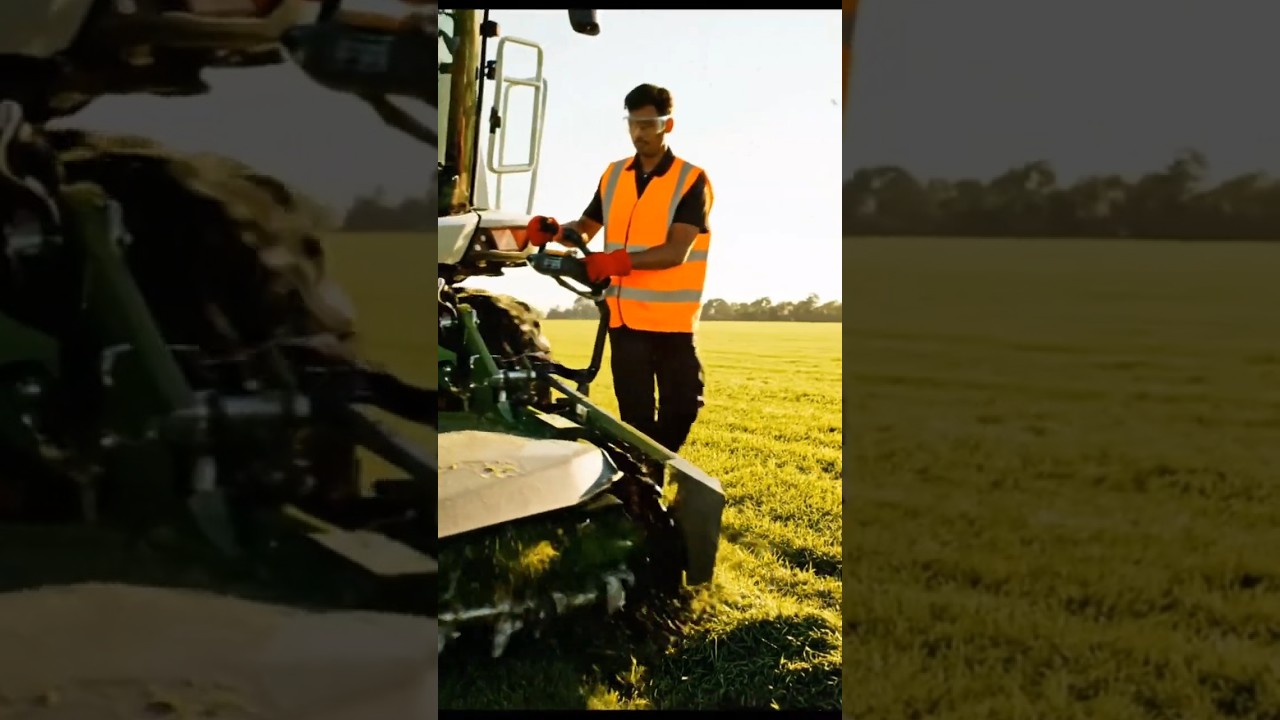 Automatic Grass Cutting Machine | Modern Lawn Mower Working Process | Smart Agriculture Tech
