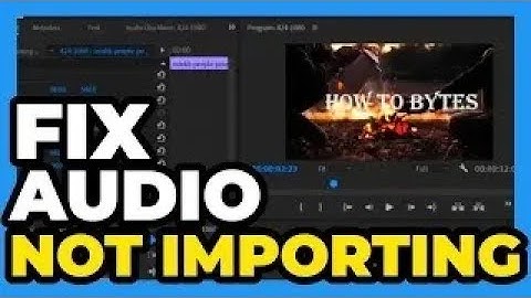 Premiere Pro Not Importing Audio to Sequence ｜ No Sound FIX