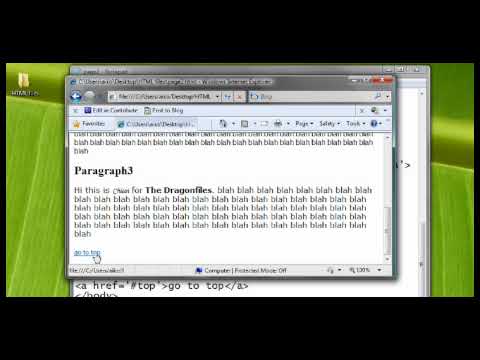 HTML Tutorial 9 html links part2 linking within the page