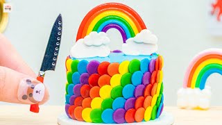 Miniature Rainbow Chocolate Cake 🌈Sweet Miniature Rainbow Cake Decorating  | 1000+ Miniature Ideas
