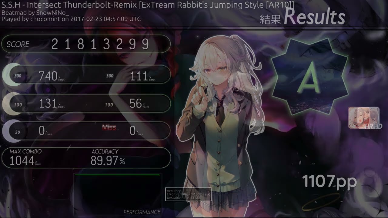 If chocomint | Intersect Thunderbolt-Remix [ExTream Rabbit's Jumping Style [AR10] WERE FC | 1107PP