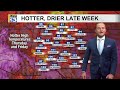 Storm chances continue as temperatures heat up