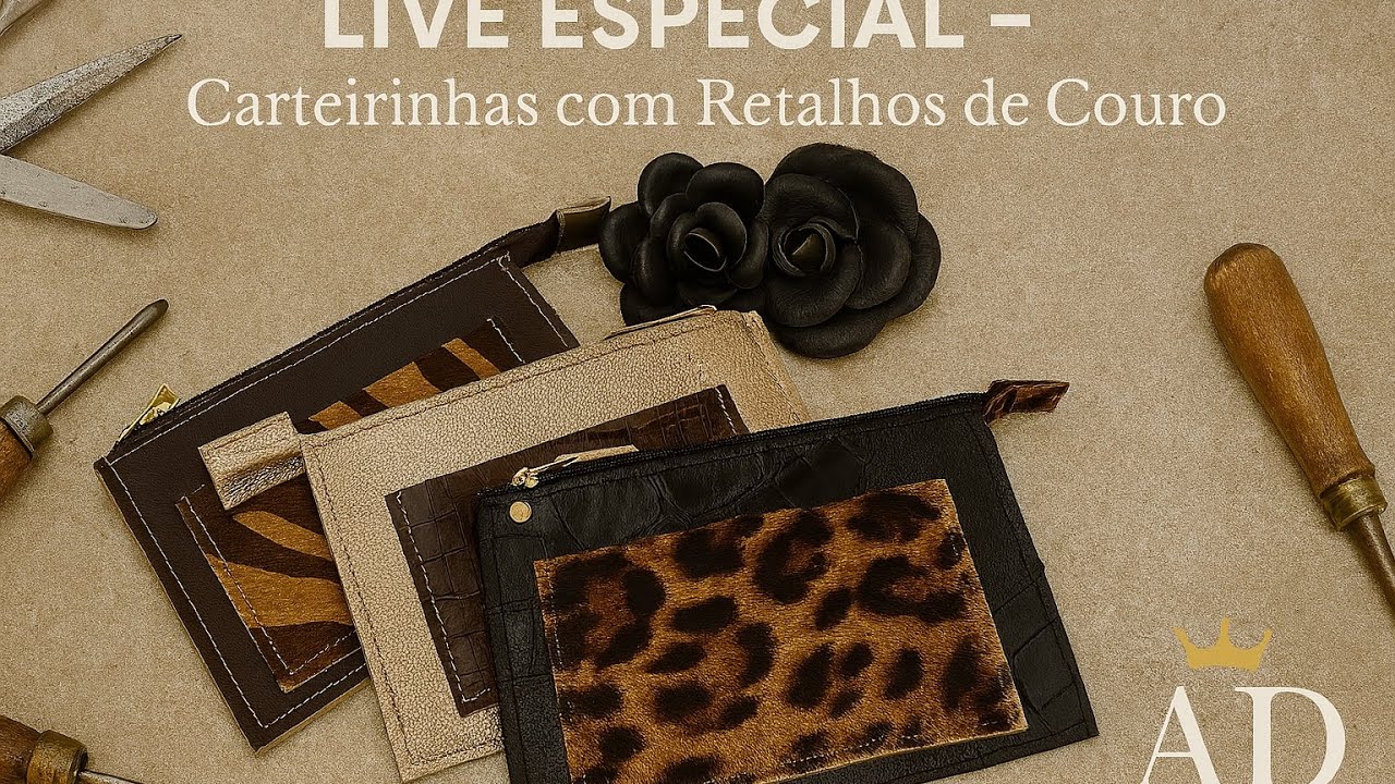 Aprenda fazer carteiras com retalhos de couro