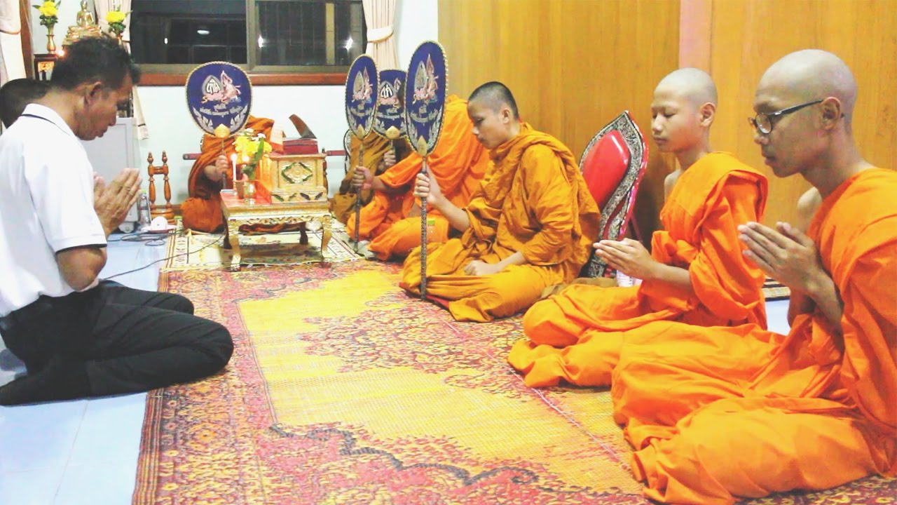 ฟังสวดอภิธรรม ๒ รอบ เณรน้วยบวชให้อากง