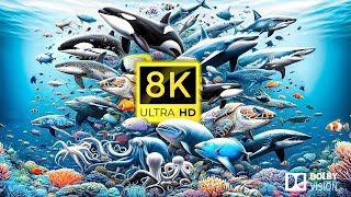 8K OCEAN ADVENTURES: Majestic Marine Life & Ocean Animals 60FPS - 8K ULTRA HD
