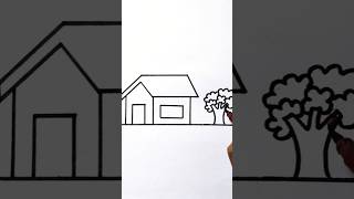drawing painting house art #drawing #house #shorts