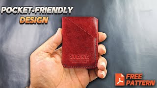 How To Make A Super Minimalist Card Holder,Leather Wallet Tutorial