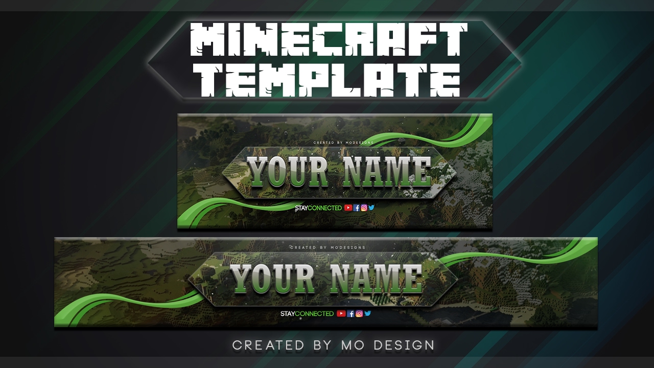 2D MINECRAFT BANNER TEMPLATE ((GET YOURS NOW))