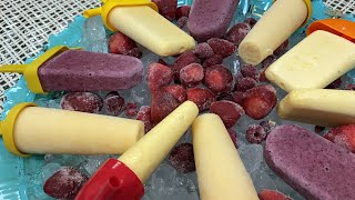 مثلجات بالفواكه الطبيعية بنينة وحلوة من غير سكر#Popsicles idéal pour l’été avec des fruits nature