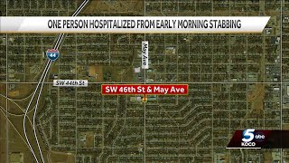 Person taken to hospital, police search for suspect after stabbing in Oklahoma City