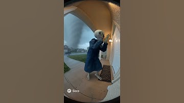 🔥Sora 2 - Ring Camera Alien Blown Away by Tornado