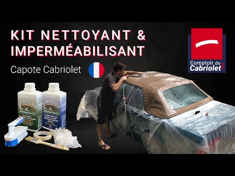 Kit Nettoyant & Imperméabilisant Renovo pour cabriolets avec capote en  toile Alpaga 