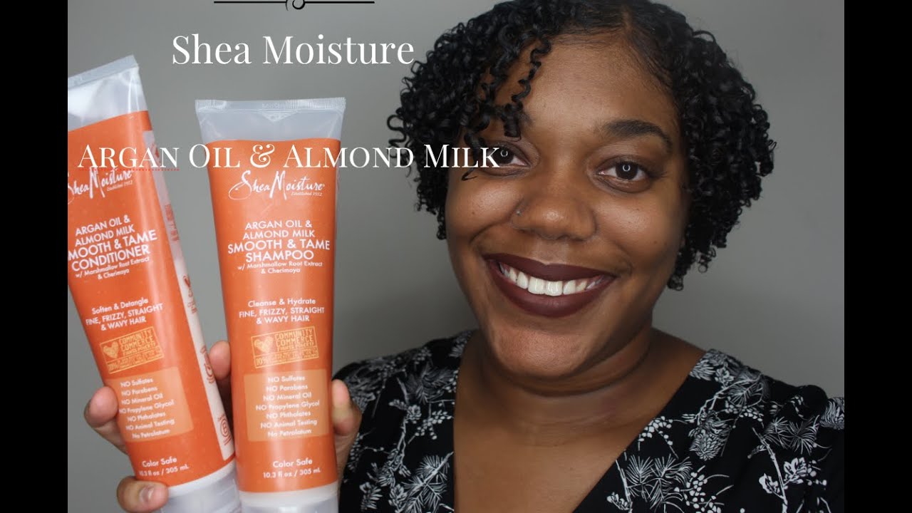Product Review Shea Moisture Argan Oil & Almond Milk YouTube