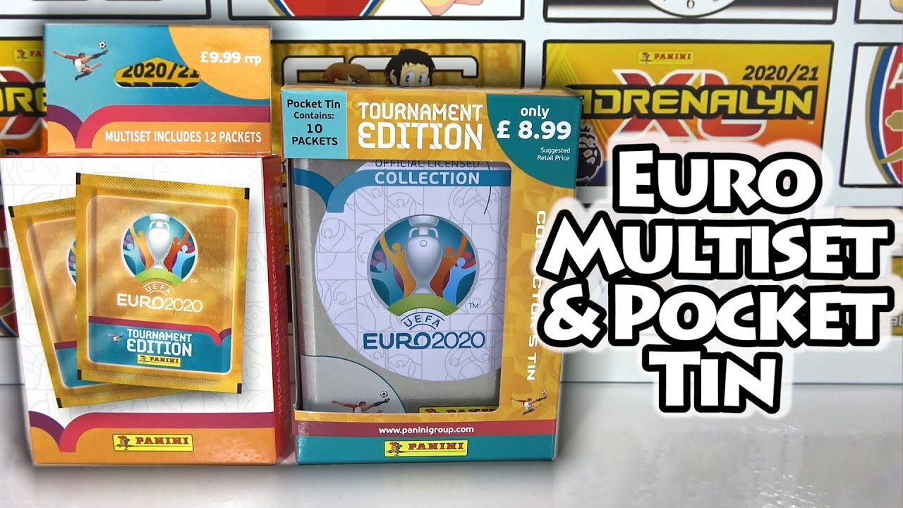 Multisets 10,15,20,25,50 Packs Panini UEFA EURO 2020 Sticker Collection Tins 