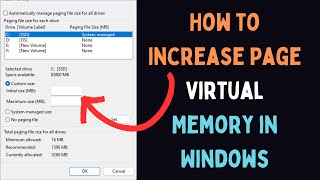 How to Increase Page File Size or Virtual Memory in Windows 11