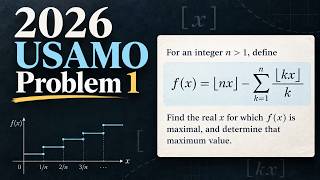 HARDEST USAMO P1 2026 USAMO Problem 1