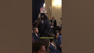 Chaos erupts as anti-ICE protesters interrupt Kristi Noem