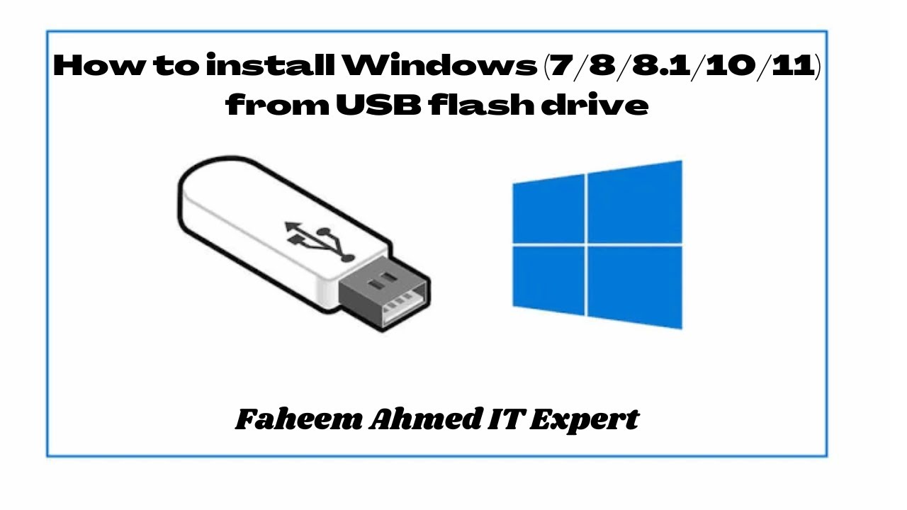 How to install Windows (7/8/8.1/10/11) from USB flash drive - YouTube