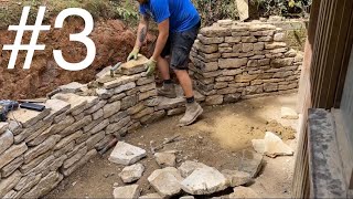 Building A Dry Stone Curved Wall & Cladding #3