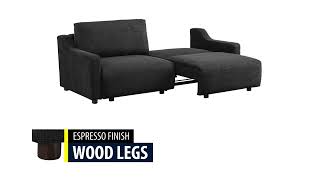 Serta Granger Queen Convertible Sofa, Black