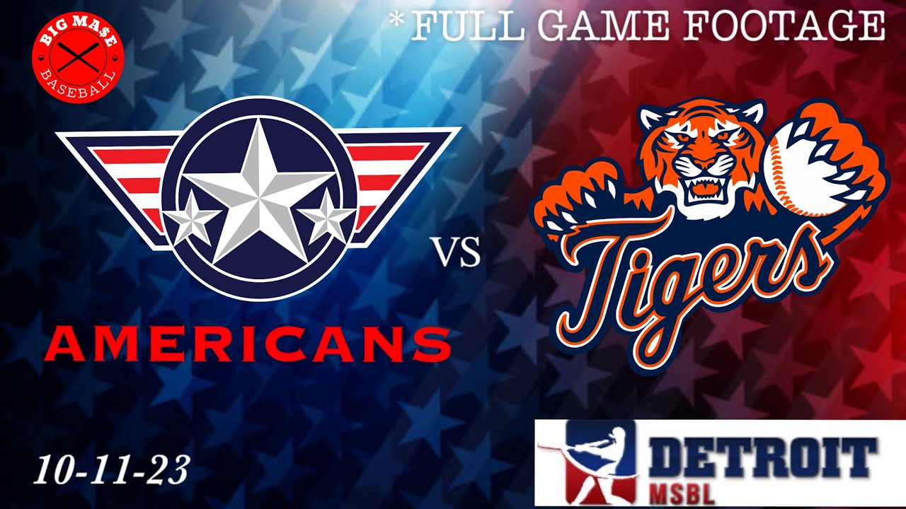 AMERICANS VS TIGERS DETROIT MSBL FULL GAME YouTube