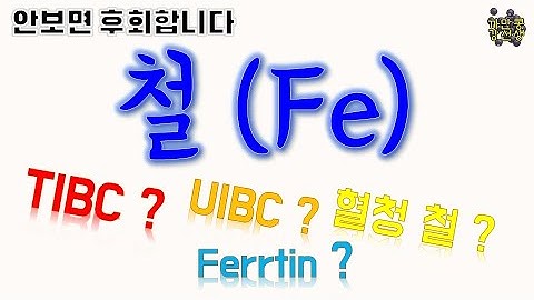 철(Fe) / TIBC / UIBC / SI / 임상화학 / 혈액학