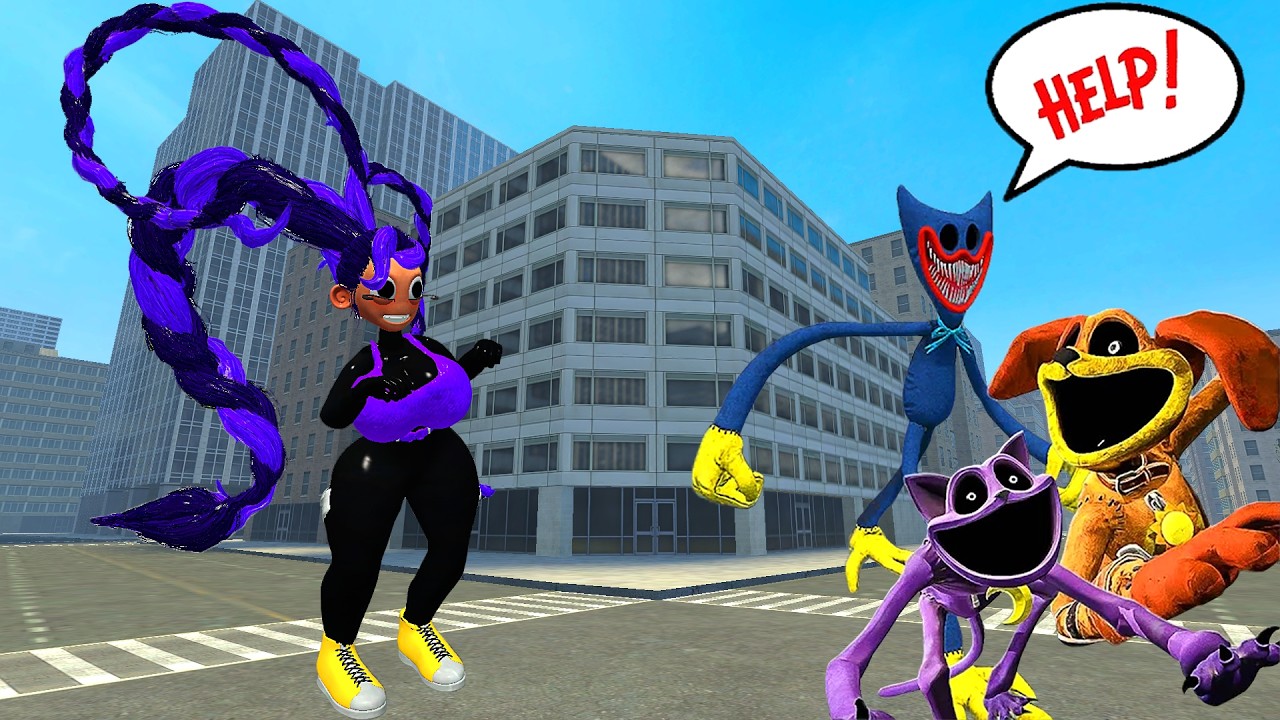 WHAT IF NEW MISS LILY LOVEBRAID VS HUGGY WUGGY NIGHTMARE FROM POPPY PLAYTIME 1 - 5 In Garry's Mod!!