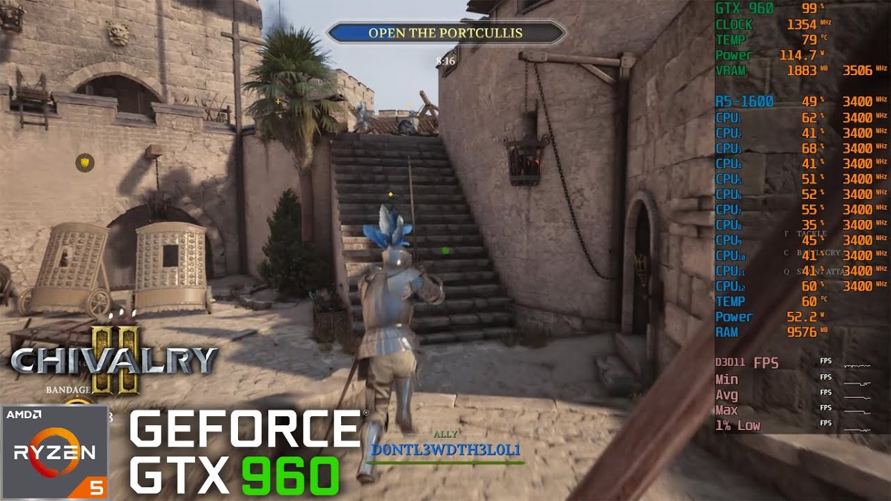 Chivalry 2 | GTX 960 2GB | Ryzen 5 1600