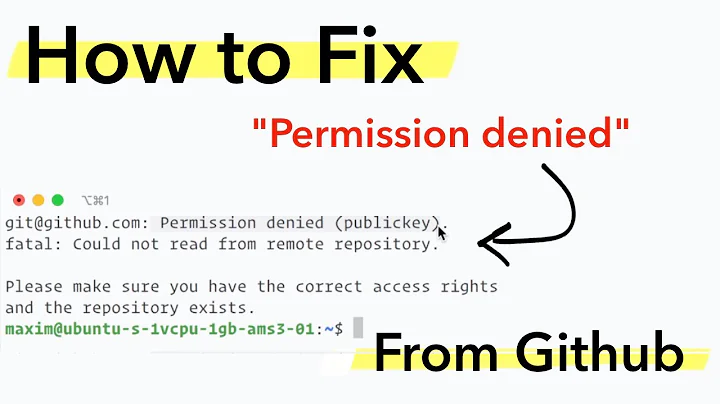 How to Fix "Permission denied" Error From Github