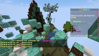 Mi primera vez jugando eggwars en la versión  de minecraft 1.16.4