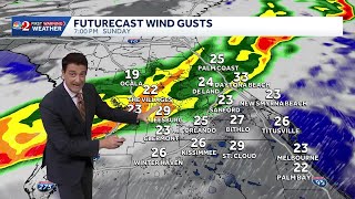 Warm weekend weather with Impact weather for Sunday evening storms that could impact the #Daytona...