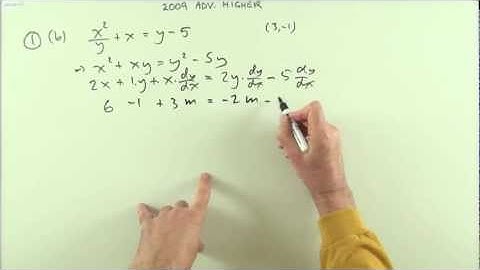 2009 SQA Advanced Higher Maths no.1   Differentiation