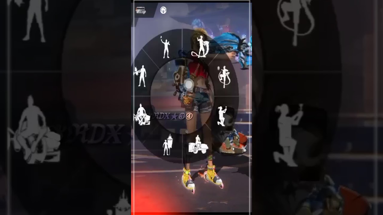 Blue Dragon AK Emote | free fire status | 